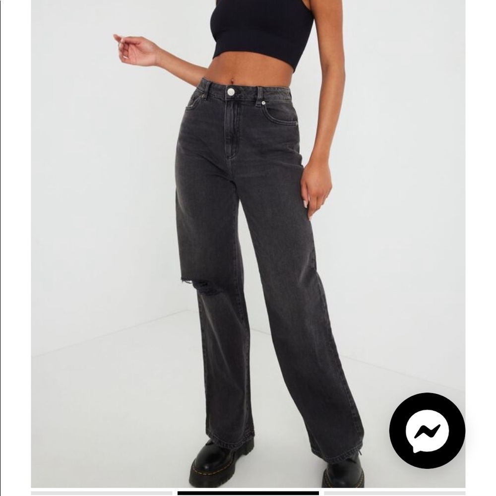 Garabge wide leg distressed jeans Size 13